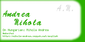 andrea mihola business card